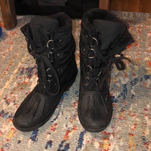 Black Winter Duck Boots